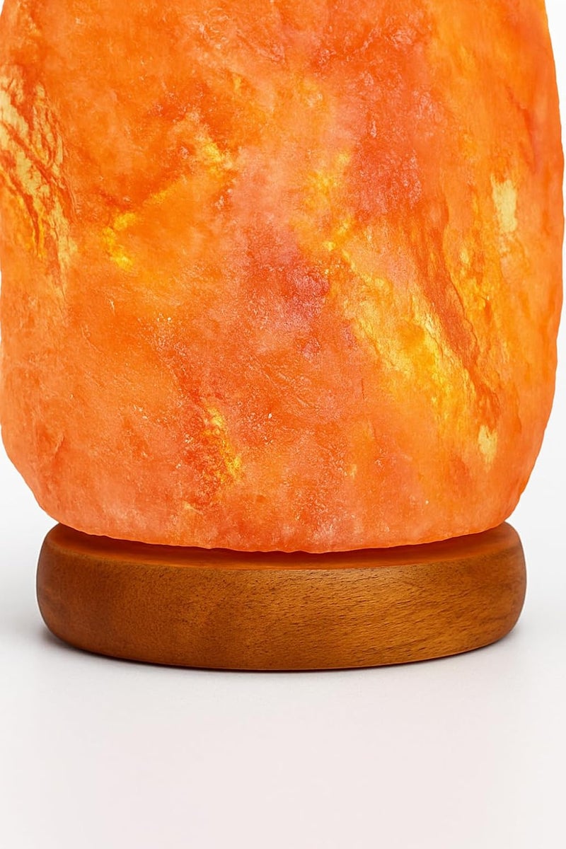 Needs&Gifts Himalayan Salt Lamp with Dimmer Cord and 2 Bulbs, Natural Crystal Rock Lamp for Relaxing Warm Light, Handcrafted from Himalayan Pink Salt - Image 5